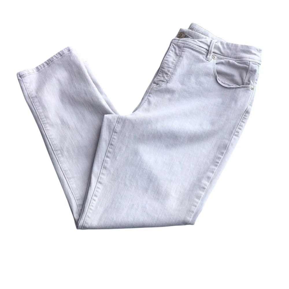 Chicos So Slimming Girlfriend Crop Jeans Light Gray Womens Casual Pants
